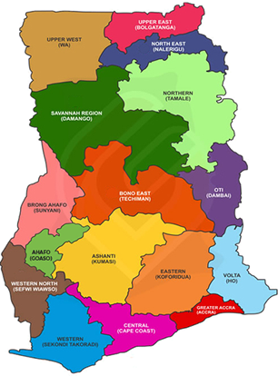 Map of Ghana